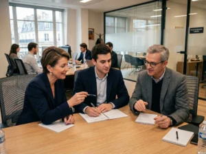 collaboration en cabinet de courtage avec gestion des responsabilités et conformité